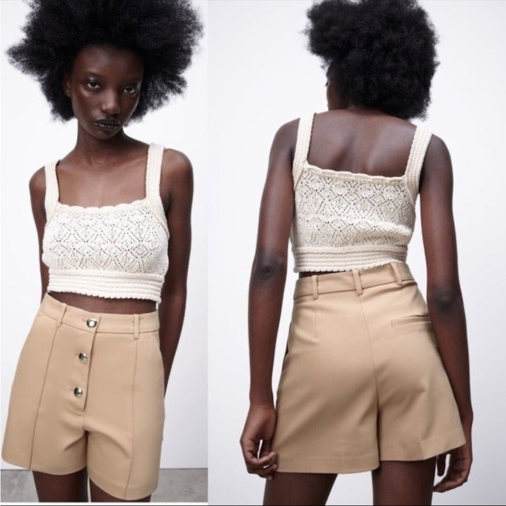 Zara High-waisted Bermuda Shorts